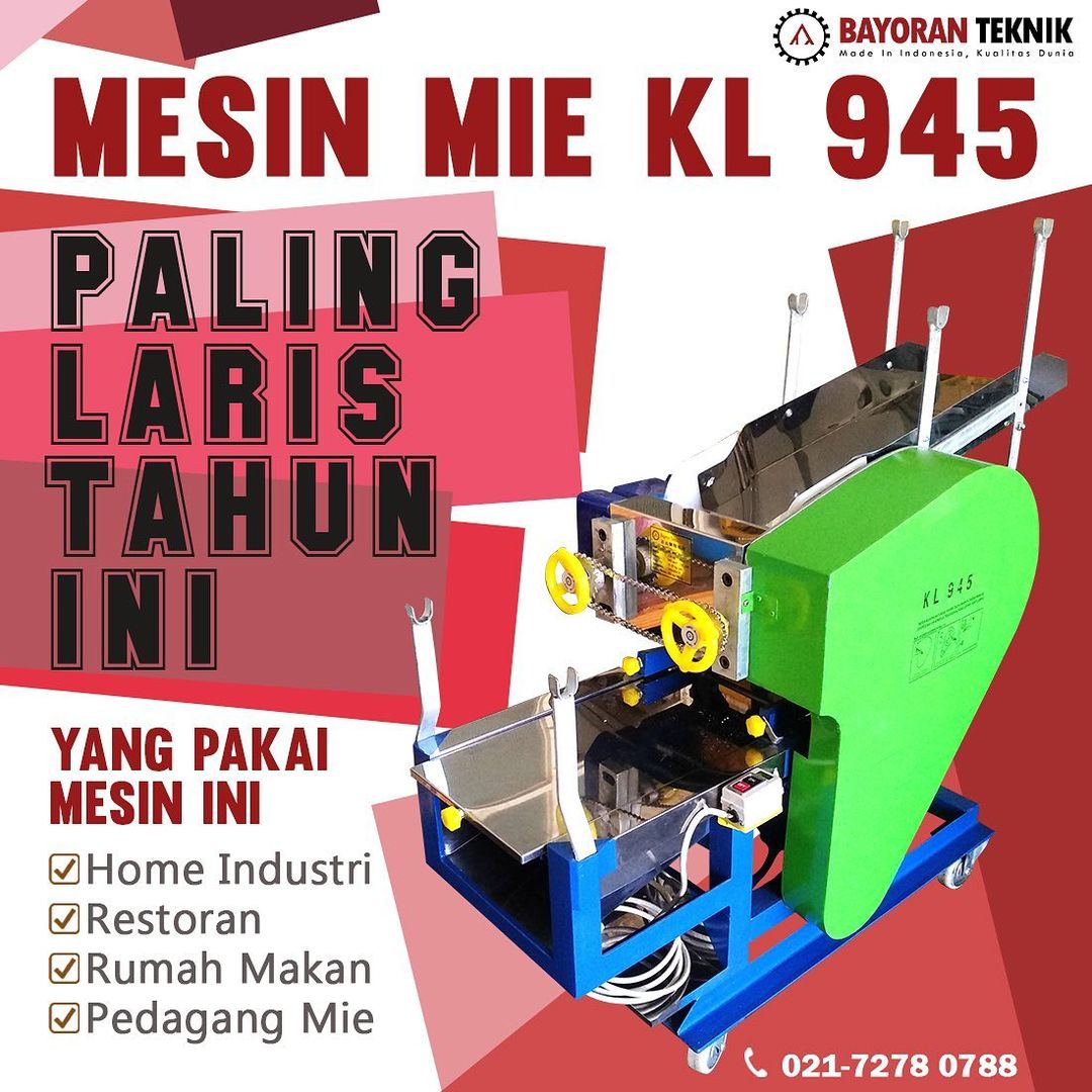 mesin pembuat mie kecil tipe kl 945