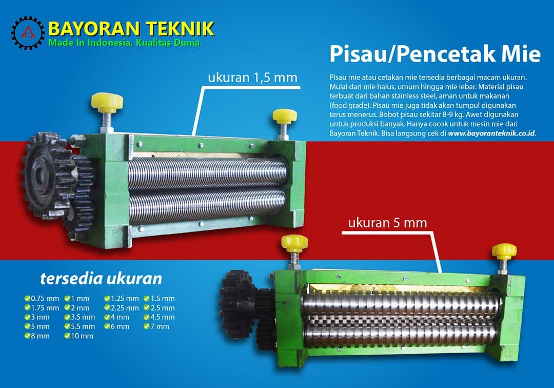 alat pemotong mie bayoran teknik